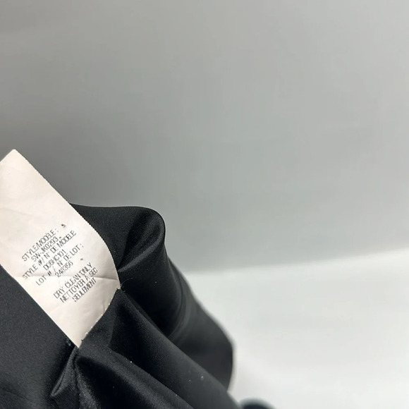 Helmut Lang Blazer Jacket Flash Drape Waterfall Shoulder Pads Navy Black Size 2 - Picture 9 of 10